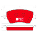 Juego de 4 pastillas de freno de freno DTEC COTEC TRW GDB3332DTE