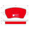 Juego de 4 pastillas de freno de freno DTEC COTEC TRW GDB3332DTE