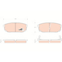 Juego de 4 pastillas de freno de freno COTEC TRW GDB3344