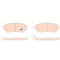 Juego de 4 pastillas de freno de freno COTEC TRW GDB3403