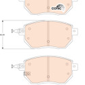 Juego de 4 pastillas de freno de freno COTEC TRW GDB3416