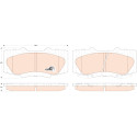 Juego de 4 pastillas de freno de freno COTEC TRW GDB3528