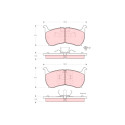 Juego de 4 pastillas de freno TRW GDB354