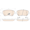 Juego de 4 pastillas de freno de freno COTEC TRW GDB3546
