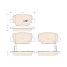 Juego de 4 pastillas de freno de freno COTEC TRW GDB3547