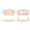 Juego de 4 pastillas de freno de freno COTEC TRW GDB3582