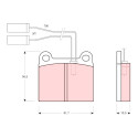 Juego de 4 pastillas de freno TRW GDB362