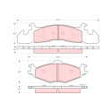 Juego de 4 pastillas de freno TRW GDB4007