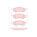 Juego de 4 pastillas de freno TRW GDB4011