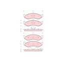 Juego de 4 pastillas de freno TRW GDB4104