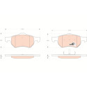 Juego de 4 pastillas de freno de freno COTEC TRW GDB4128