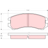 Juego de 4 pastillas de freno TRW GDB731