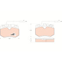 Juego de 4 pastillas de freno de freno COTEC TRW GDB808