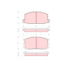 Juego de 4 pastillas de freno TRW GDB954