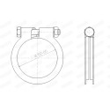 Pieza de fijación, sistema de escape WALKER 81835