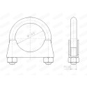 Pieza de fijación, sistema de escape WALKER 82321