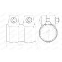 Conectores de tubos, sistema de escape WALKER 86142