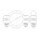 Pieza de fijación, sistema de escape WALKER 86170