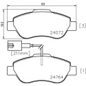 Juego de pastillas de freno HELLA 8DB 355 014-471