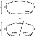 Juego de pastillas de freno HELLA 8DB 355 020-281