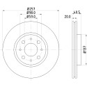 Disco de freno HELLA 8DD 355 103-871