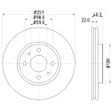 Disco de freno HELLA 8DD 355 103-971