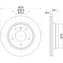 Disco de freno HELLA 8DD 355 104-281
