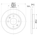 Disco de freno HELLA 8DD 355 106-191