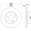 Disco de freno HELLA 8DD 355 107-481