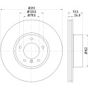 Disco de freno HELLA 8DD 355 115-381