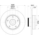 Disco de freno HELLA 8DD 355 123-251