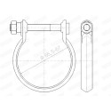 Pieza de fijación, sistema de escape WALKER 80439