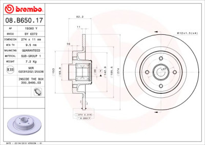 2 Discos de freno trasero BREMTECH acanalados y lobulados de 226 x 10mm (5  orificios)