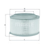 Filtro de aire MAHLE ORIGINAL LX 3458