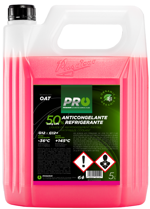 Anticongelante 50% Amarillo 5 litros G12/G12+