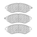 Juego de 4 pastillas de freno FERODO FDB4971
