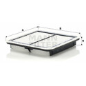 Filtro de aire MANN-FILTER C 2201