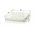 Filtro, aire habitáculo MANN-FILTER CU 2533-2