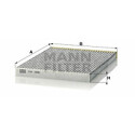 Filtro, aire habitáculo adsotop MANN-FILTER CUK 1936