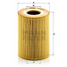 Filtro de aceite MANN-FILTER HU 9001 x