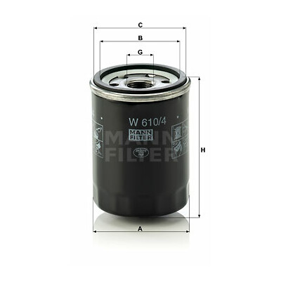 Filtro de aceite MANN-FILTER W 610/4