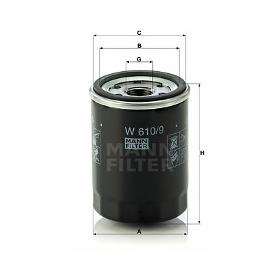 Filtro de aceite MANN-FILTER W 610/9