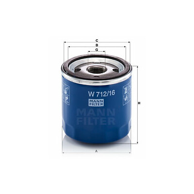 Filtro de aceite MANN-FILTER W 712/16