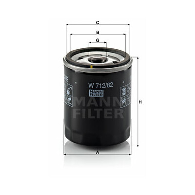 Filtro de aceite MANN-FILTER W 712/82
