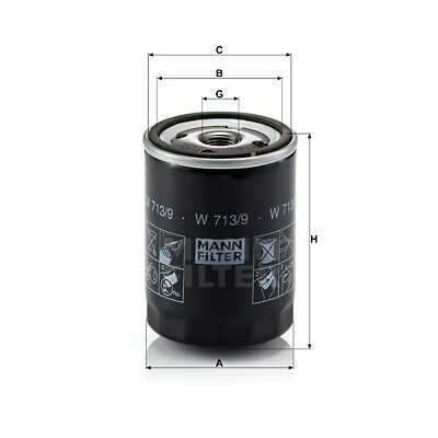 Filtro de aceite MANN-FILTER W 713/9