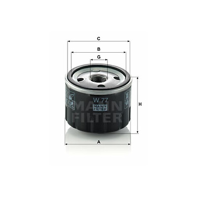 Filtro de aceite MANN-FILTER W 77