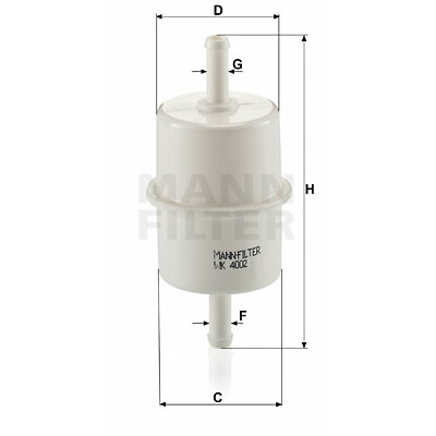 Filtro combustible MANN-FILTER WK 4002