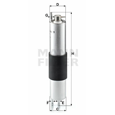 Filtro combustible MANN-FILTER WK 532/1