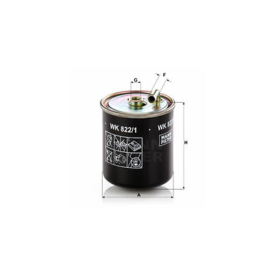 Filtro combustible MANN-FILTER WK 822/1
