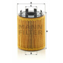 Filtro de aceite MANN-FILTER HU 7041 z